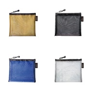 簡單生活 金屬尼龍拉鍊袋 A7-金色/黑色/藍色/銀色