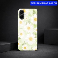 CASING FOR SAMSUNG A07 5G [M382] SOFTCASE GLASS GLOSSY GLASS FOR SAMSUNG A07 5G AESTHETIC FLOWER MOT