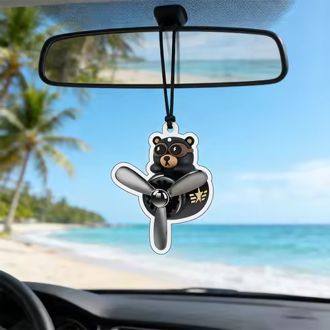 Bear Pilot Vintage Airplane Five-Star Neutral Car Perfume and Non-Toxic Air Freshener | Natural Esse