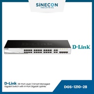 D-Link(ดีลิ้งค์) เน็ตเวิร์กสวิตช์ DGS-1210-28 | 28-port Gigabit Smart Managed Switch with 4-port Gigabit Combo Uplinks