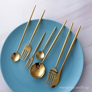 Seeker of Trend Mirror Surface gold Round Handle Design Northern Europe304Stainless Steel Steak Knif