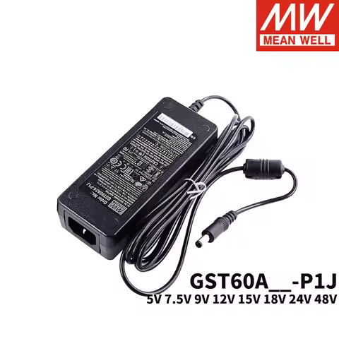MEAN WELL GST18A GST25A GST40A GST60A P1J Industrial Adaptor 5V 7V 9V 12V 15V 18V 24V 28V 48V Meanwe