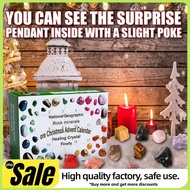 Christmas Advent Calendar, Crystal Ore 24 Days Christmas Countdown Calendar, Minerals Gift Box, Adve