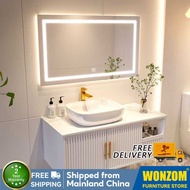 ⚡ Bathroom Cabinet Sintered Stone Vanity Cabinet Smart Mirror Cabinet 60cm 70cm HDB Toilet Mirror Ca