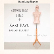 Paket Manekin Cewek Bodi TORSO BOTAK DEWASA + KAKI KAYU / PATUNG MANEKIN CEWEK BODI TORSO DEWASA BOT
