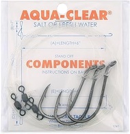 Aqua-Clear, Snelled 8/0 Black Nickel Beak Hooks, 36 in / 91.4 cm, 60 lb / 27.2 kg Grand Slam Mono, 3