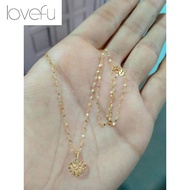 COD PAWNABLE 18k Saudi gold necklace heart pendant 18"