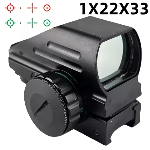 Tactical Reflex Sight 1X22X33 Red Green Dot 4 Reticle Holographic Projected Red Dot Sight Airgun Sco
