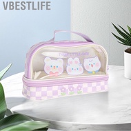 VBESTLIFE ZJchao Cute Pencil Case Cartoon Animal Pattern Large Capacity Clear Pouch Pen with Zipper 