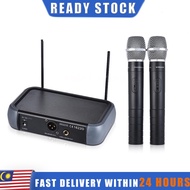 ammoon Dual Channel VHF Wireless Handheld Microphone System with Echo Function 2 Microphones & 1 Rec