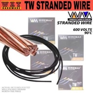 Original WIREMAX PER METER TW Stranded Wire 14/7 - 12/7 - 10/7 - 8/7  99.99% Pure Copper