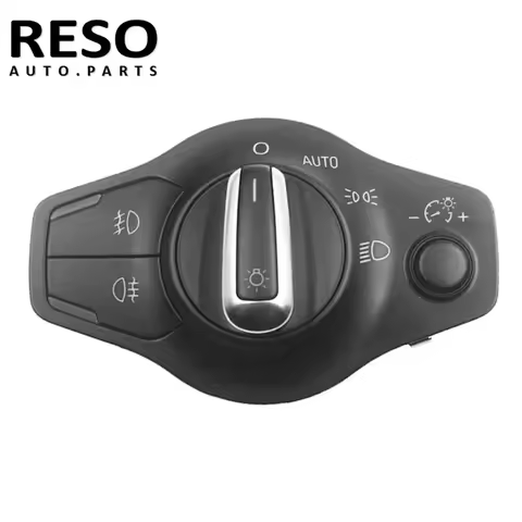 RESO 8K0941531AS 8K0941531AR Chrome AUTO Headlight Fog Light Switch Control For Audi A4 2009-2014 B8