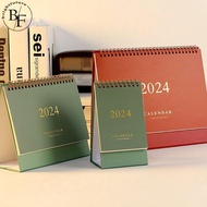 2024 Desk Calendar Planner Simple Small Fresh Desktop Calendar Book Hot Stamping Korean Desktop Creative Notepad