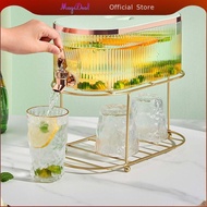 MagiDeal Drink Dispenser Stand Basket, Glass Drink Dispenser, Metal Dispenser Stand,