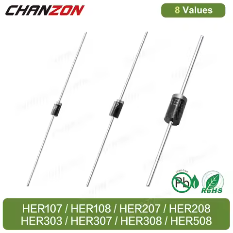 HER107 HER108 HER207 HER208 HER303 HER307 HER308 HER508 High Efficiency Rectifier Diode DO-15 DO-41 