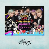 BTS Personalized Birthday Banner