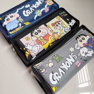 SHINCHAN B051 2-compartment canvas pencil case