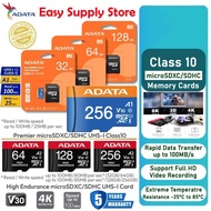 100% ADATA High Endurance A2 V30 Premier V10 Micro SDXC Card w_SD Adapter 32GB 64GB 128GB For CCTV
