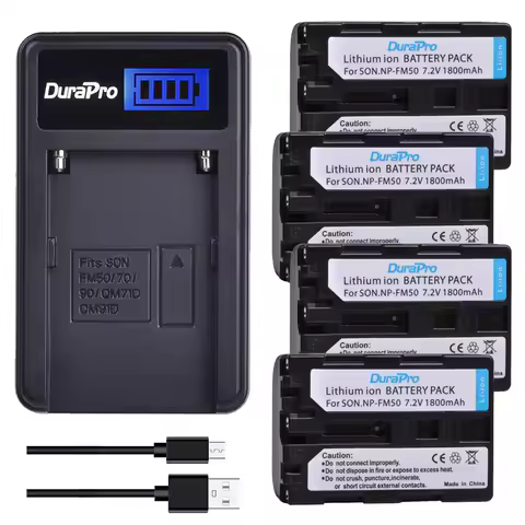 1800mah NP-FM50 NP FM50 FM55H camera battery pack for Sony NP-FM51 NP-FM30 NP-FM55H DCR-PC101 A100 S