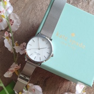 Kate Spade Metro Grand Three-Hand Quartz Watch in Silver Mesh Stainless Steel Bracelet - Ladies Watc