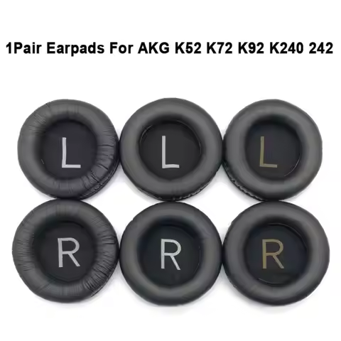 2Pcs Ear Pads for AKG K52 K72 K92 K240 242 Headphone Replacement Ear Pad Cushion Cups Cover Earpads 