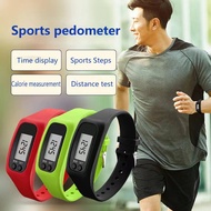 Sun LED Pedometer Bracelet Step Counter Watch 12/24H Time Display Step Counter Watch Silicone Step T