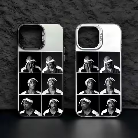 Gangsta Rapper 2pac Tupac Rap Phone Phone Case for iPhone 16 15 14 13 12 11 Pro/ Max/Plus Shock Abso