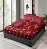 Lady Rose - Sprei King 180x200 Tinggi 20 Bantal 4 - Carmine