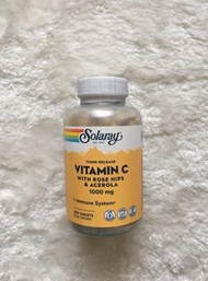 Solaray Time-release Vitamin C with Rose Hips & Acerola 1000 mg 250 tablets ✨維他命C 長效 1000 毫克 250 粒裝
