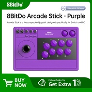 8BitDo V3 Arcade Stick-Purple a Feature Packed Joystick Designed Specifically for Switch and PC