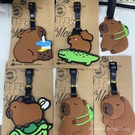 Trendy Capybara Luggage Tag Anti-Lost Tag Boarding Tag Checked Bag Pendant Bag Tag