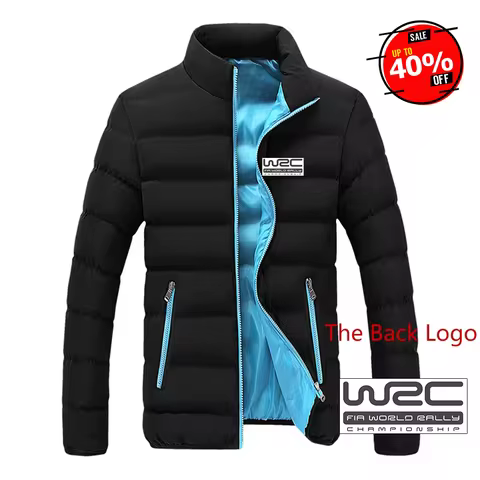 2025 Autumn Winter World Rally Championship WRC Print Men's Fashion Stand Collar High Quality Cotton
