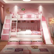 Children's Bed Bunk Bed Bunk Bed Princess Bed One Child and One Female Bunk Bed Detachable Upper and