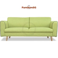 Fabric Sofa with Wooden Legs