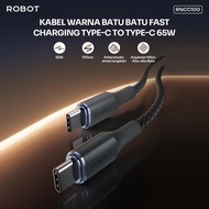 Robot Type-C To Type-C Cable Super Fast Charging 65W