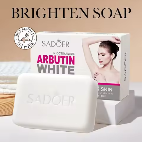 SADOER Niacinamide Arbutin Facial Soap Moisturizing Brightening Deep Cleansing Body Face Wash Foam F