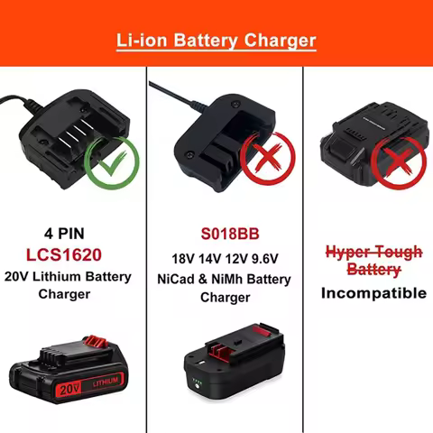 A93Z LCS1620 Lithium- Battery For Black And Decker 14.4V 18V 20V Li- Batteries- LBXR20/LBXR20-OPE/LB
