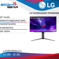 LG ULTRAGEAR 27GR95QE / 27" OLED / 2560x1440@240HZ QHD / 1000NITS(HDR) / 0.03MS(GTG) / DP, HDMI / 3Y /
