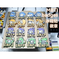 [Meow.sensei] MBTI Badge/Refrigerator Sticker _ Sixteen Type Personality Cartoon Color Villain