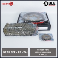 888 Gear Set CB150R NEW 6 Holes 15T - 45T 428H 126L | Gear Package | BLE Motor Hub