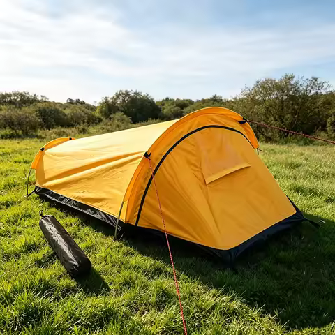 Ultralight Tent-1 Person Backpacking Tent Single Person Mesh Bivy Waterproof Sleeping Bag Gear for B