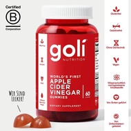 Goli Nutrition Apple Cider Vinegar Gummies with Vitamin B12 Halal Gelatin-Free Gluten-Free Vegan 60 