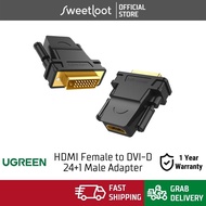 UGREEN HDMI Female to DVI-D 24+1 Male Adapter Bi-Directional 2 Way DVI Converter