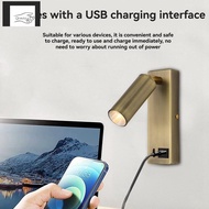 3W LED Wall Lamp Embedded and Rotatable Reading Light USB Focus Light for Bedroom Bedside Study 3000