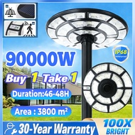 🔥Lifetime Warranty🔥 UFO Solar Light Lampu Solar 90000W  IP68 Outdoor Lighting Street Lights 太陽能燈