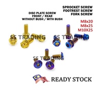 DISC PLATE SCREW CALIPER FOOTREST SCREW SPROCKET SKRU M8 M10 SKRU DISC PLATE SKRU SPROCKET SKRU CALI