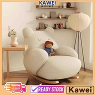 KAWEI Swinging Chair Balcony Living Room Rocking Lounge Chair Sofa Chair Casual Cream Lazy Person
