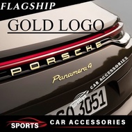 PORSCHE Macan Cayenne Cayman 718 Boxster 911 Panamera Gold Letter LoGo Carrera gts Turbo Emblem Garn