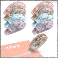 Double Sided Tape Roller - 8 Pack Adhesive Scrapbook Glue Tape Runner Roller (8mm X 210Ft) Easy to U