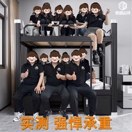 Iron Frame Bed Two-Tier Closed Student Dormitory Bed High Low Bunk Bed Bed Apartment Upper Lower Bed